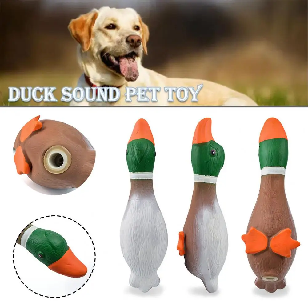 

Dog Toy Durable Interactive Dog Chew Toy Cartoon Duck Shape with Built-in Sound Engaging Pet Squeaky Toy for Anti Bite Fun