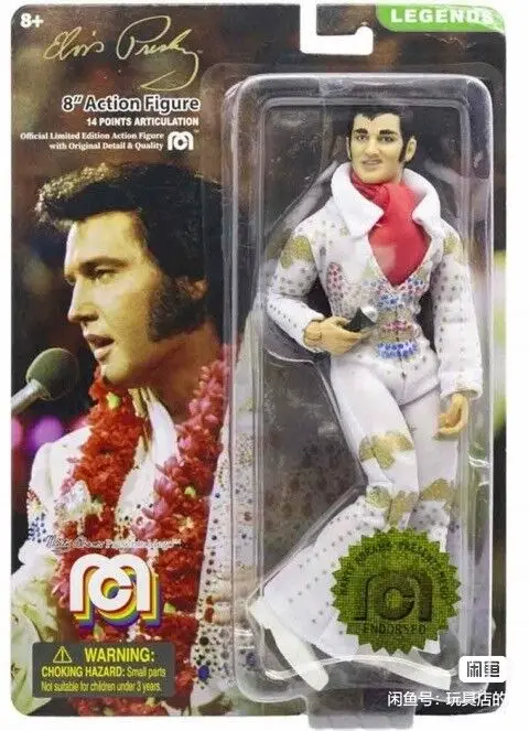 Фото Горячий комбинезон The Elvis Presley Aloha Jailhouse Rock, подвесная карта, игрушка на Хэллоуин, Коллекционная кукла, 8-дюймовая фигурка №4