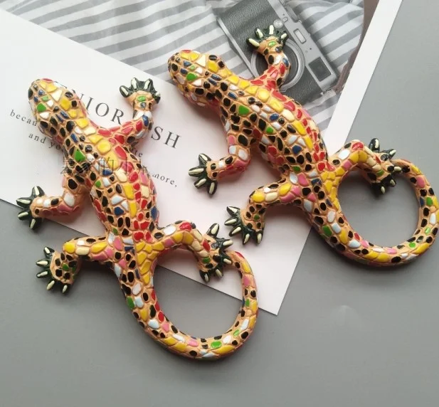 

Spain Dominican Republic Tourism Memorial Lizard Gecko Fridge Magnet Home Decoration Fridge Magnet