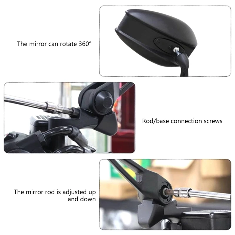 Конец руля мотоцикла регулируемое зеркало заднего вида отражатель выпуклое с