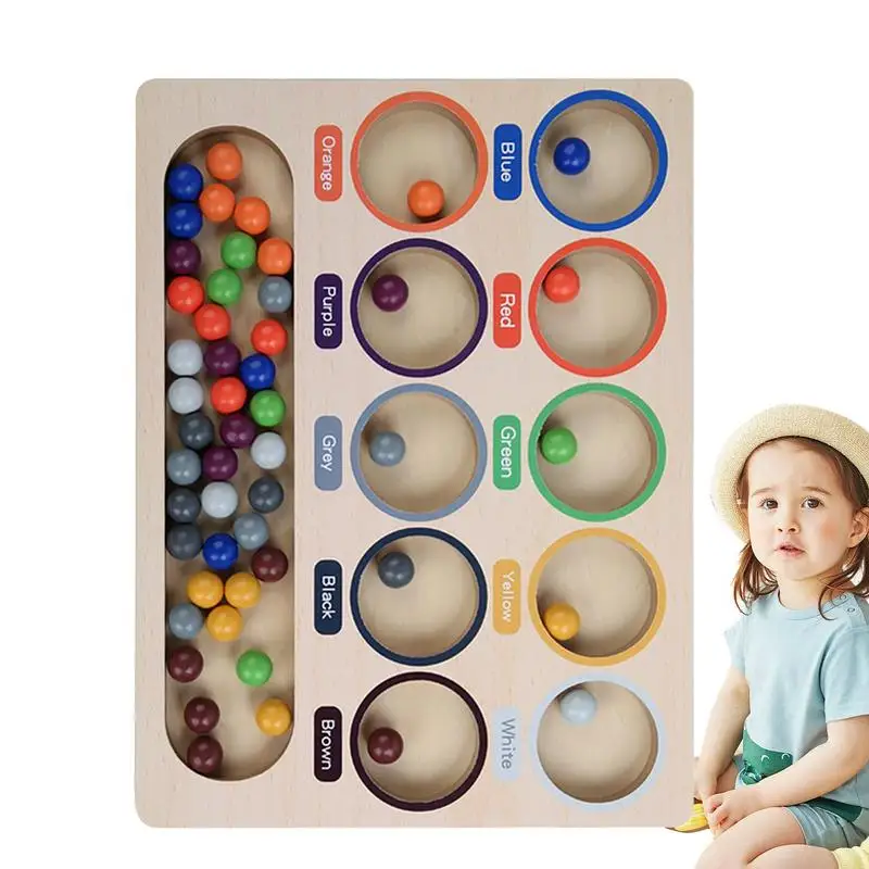 

Зажим, сортировочные игрушки, деревянная настольная игра, цветная сортировка, радуга, настольная игра Монтессори, подходящая игра, зажим, бусины, игрушка