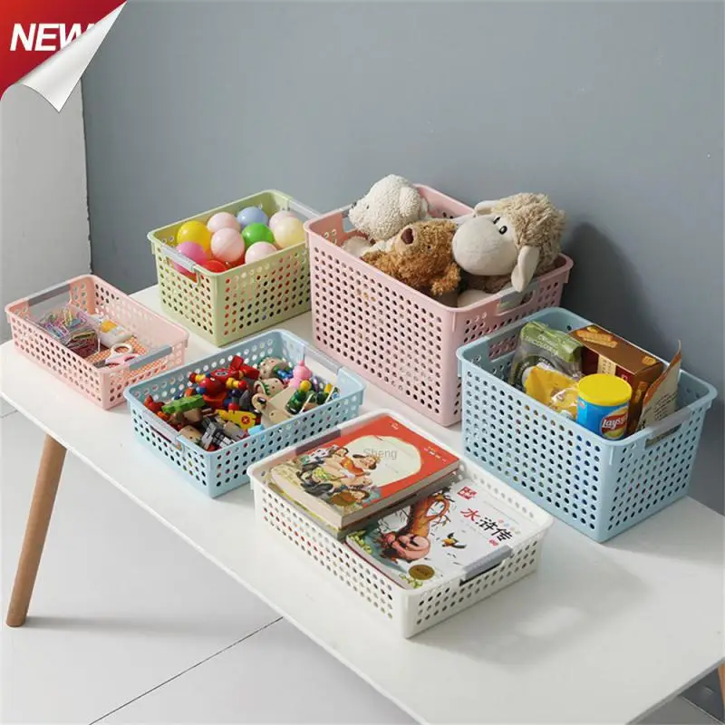 Pp Storage Basket Table Cosmetic Storage Basket Storage Organizer Food Storage Basket Save Space Blue/white/pink/green Foldable