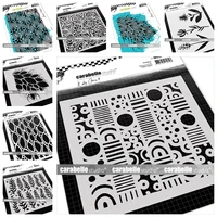 2022 new paper cards drawing stencils diy little strips volutes algues etoiles mer garlands leaves textures fleurs clear stamps