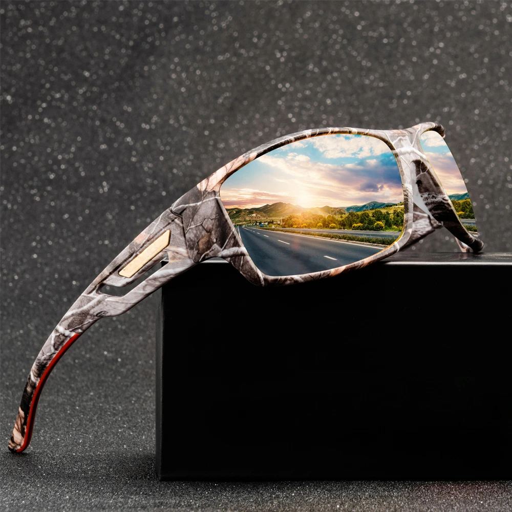 Поляризованные солнцезащитные очки для велоспорта камуфляжные вождения спорта