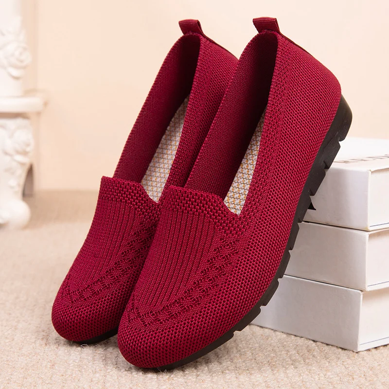 

Maogu Casual Mesh Breathable Flat Shoe Ladies Comfort Light Sneaker Woman Slip on Loafers Women Shoes Summer Zapatillas Mujer 41