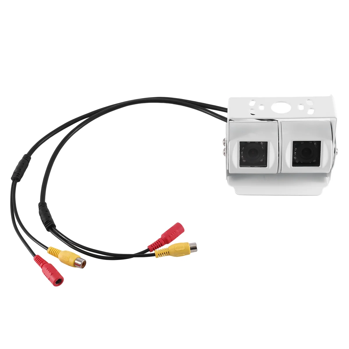 Автомобильный двойной объектив RCA белая камера заднего вида запасная RV