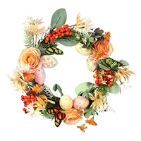 easter wreath faux party wreath dried vines and artificial flowers springsummer decorative wreath wedding decoration gifts