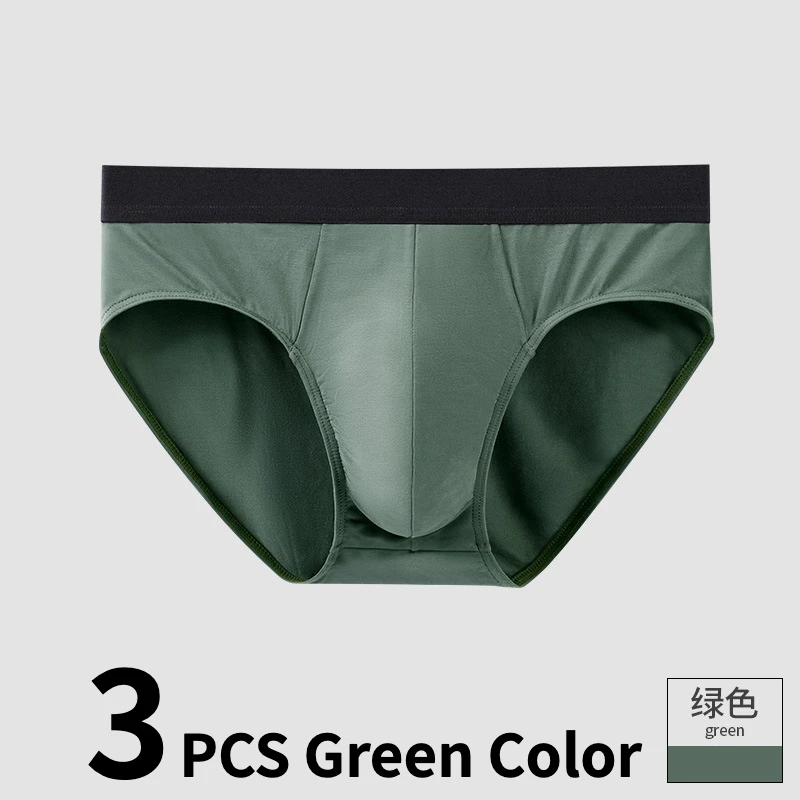 60 Thread Lanjing Modal Men's Briefs Middle Waist Antibacterial Breathable Men's Underwear High-quality Fabric 3Pcs/Lot