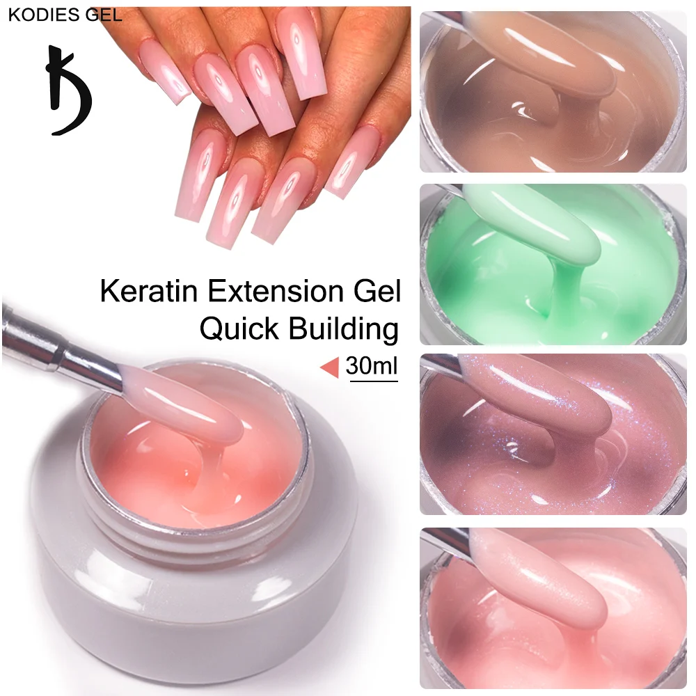 

KODIES GEL Builder Nail Gel for Extension 30ML Semi Permanent UV/LED Poly Hard Gel Keratin Protein Varnish for Nails Manicure