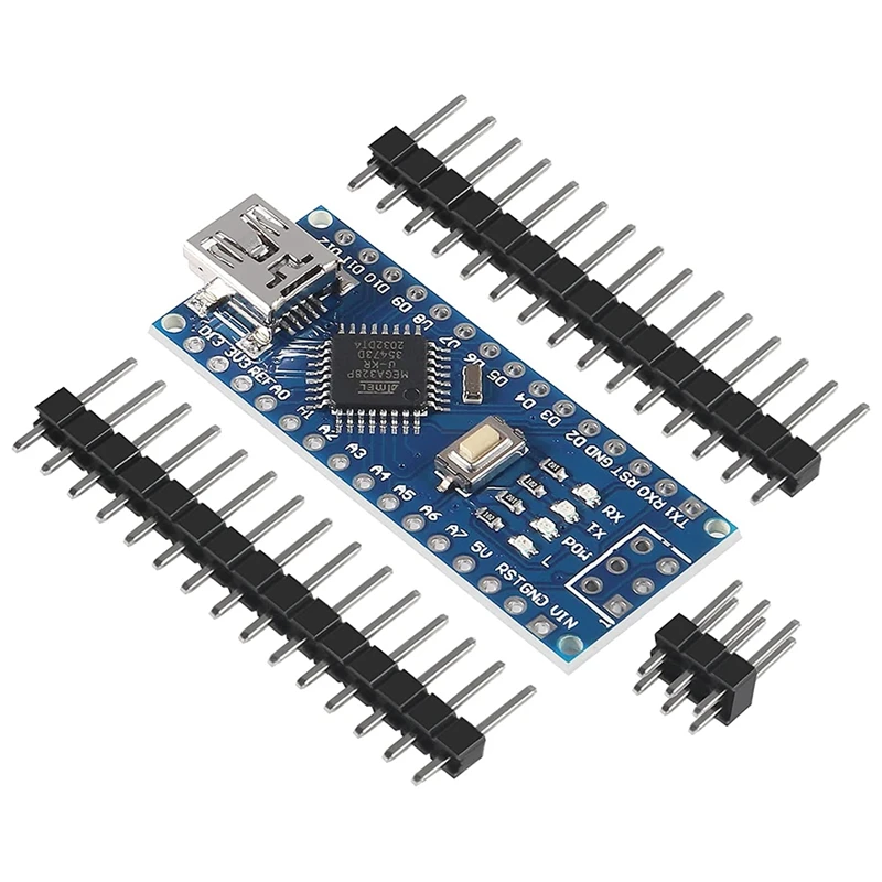 Плата микроконтроллера для Nano V3.0 Atmega328p плата CH340 5 в 16 м с контактными разъемами
