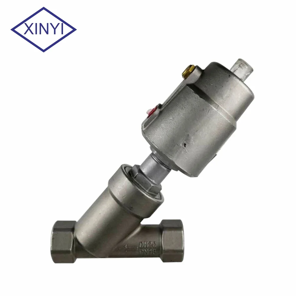 DN40 PN16/20 ss304 ss316 Пластиковый пневматический цилиндр Угловой седло с резьбой