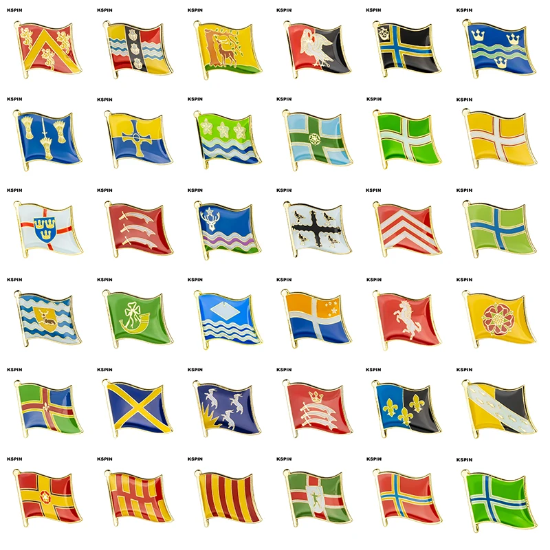 Значок-брошь с изображением флага значок-брошь Оксфорд Оксфордшир рютлэнд