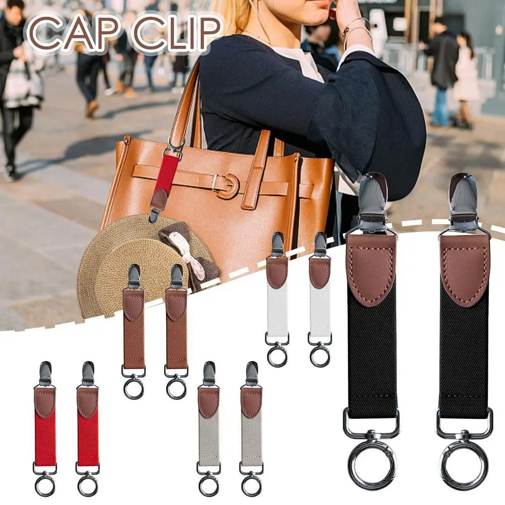 

Elastic Hat Clips for Travel Handbag Trendy for Travel Hat Keeper Clip Outdoor Accessory Multifunctional Clip for Adult Kids
