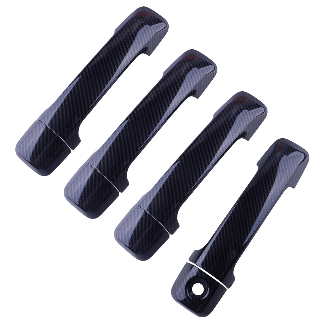 

1 set Car Exterior Door Handle Cover Trim Decor Fit For Toyota Tundra 2021 2020 2019 2018 2017 2016 2015 2014 Carbon Fiber Style