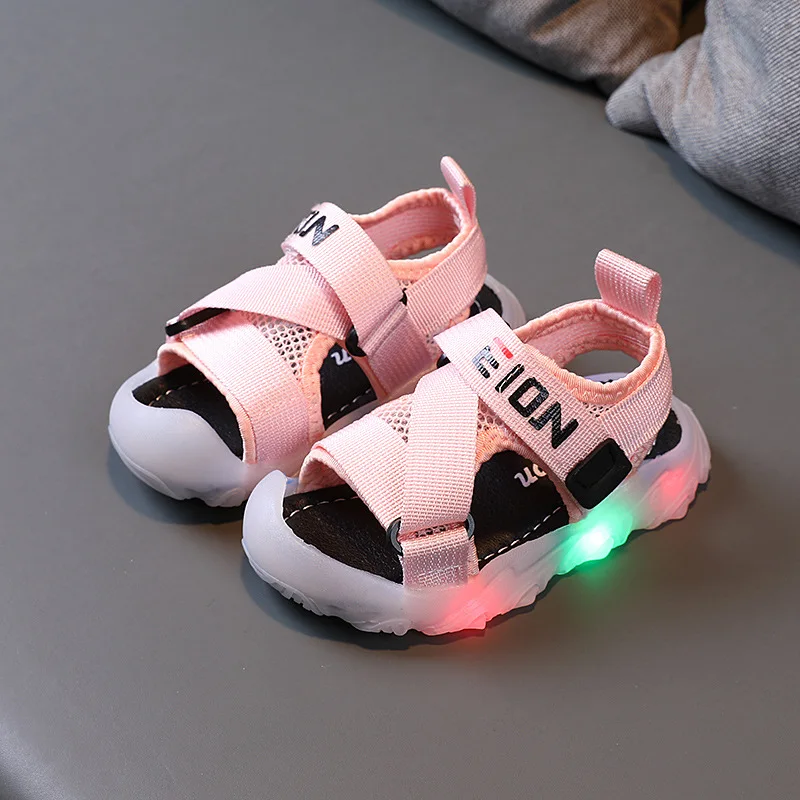 2022 Fashion Leisure LED Lighted Children Sandals Soft Hot Sales Cute Kids Shoes Classic Breathable Toddlers Girls Boys Sandals enlarge