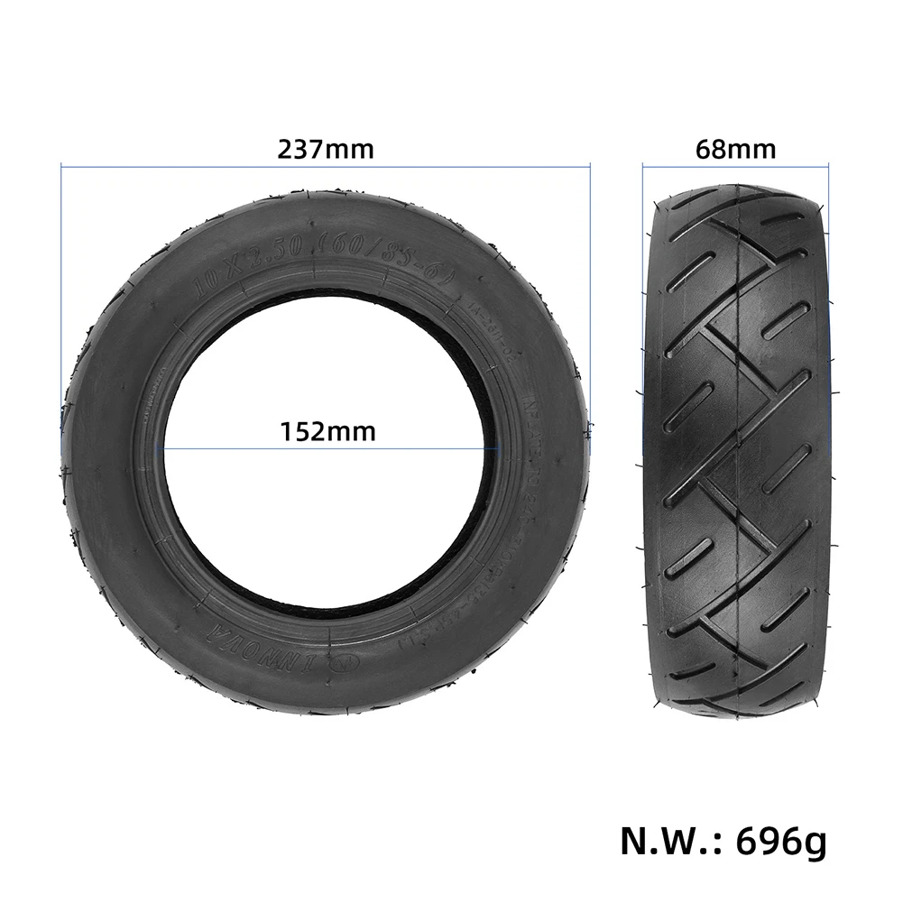 

10 Inch 10x2.50 Outer Tire 60/70-6.5 For Ninebot Max G30 Electric Scooter Rubber 68mm Thickness Excellent Replacement Parts