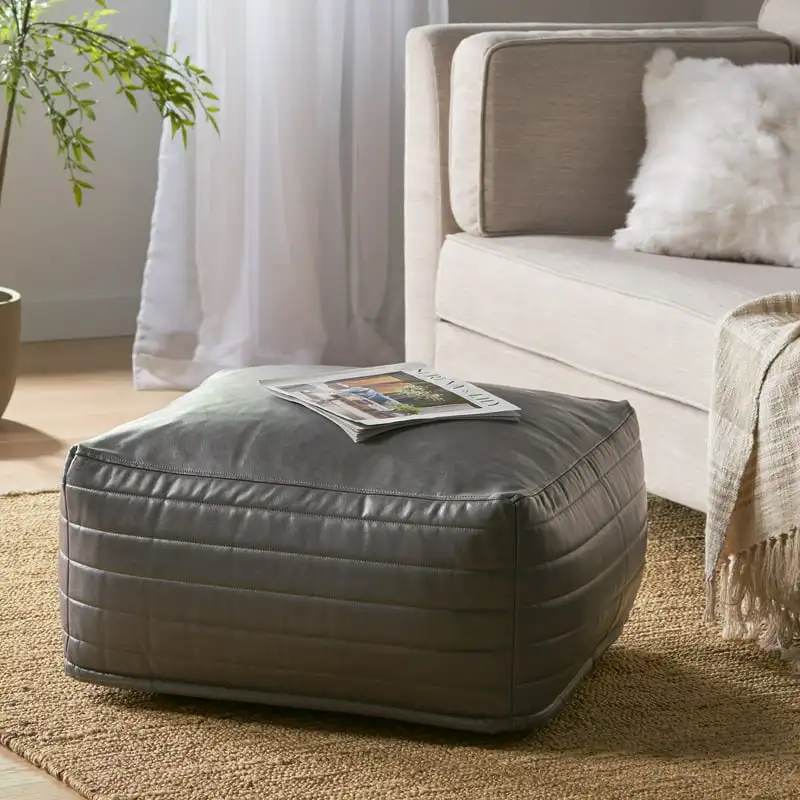 

Print Plush Pouf, Gray Foot Rest Stool Hallway Ottoman Home Decor Furniture Stool Small Wooden Stools Sofa