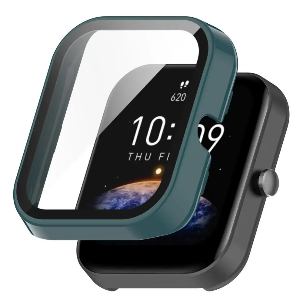 

Smartwatch Plated Accessories Watch Case For Amazfit Bip3 Pro Touch Sensitive Tempered Film All-around Tpu Bumper Watch Cover
