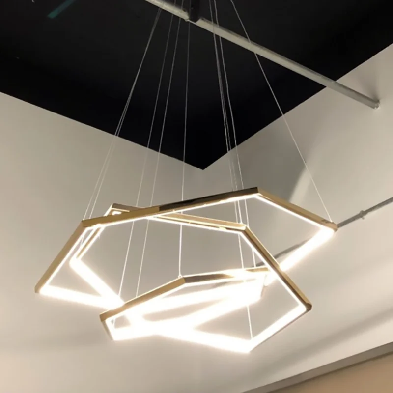 

Люстры Современные многоугольные дизайнерские креативные СВЕТОДИОДНЫЕ Внутреннее освещение украшение для дома Лофт подвесные лампы люстра подвесные светильники