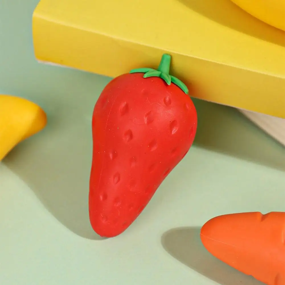 

2 Boxes Durable Fun Erasers Cartoon Design Scentless Kids Erasers Assorted Fruit Pencil Erasers