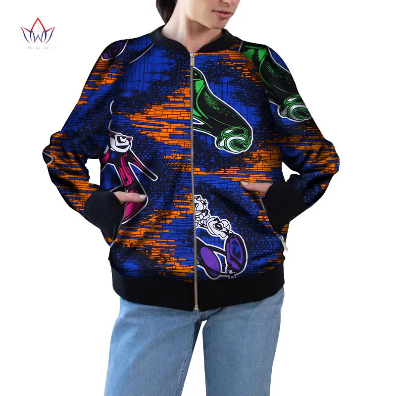 Женская куртка-бомбер с длинным рукавом Африканским принтом | Тематическая