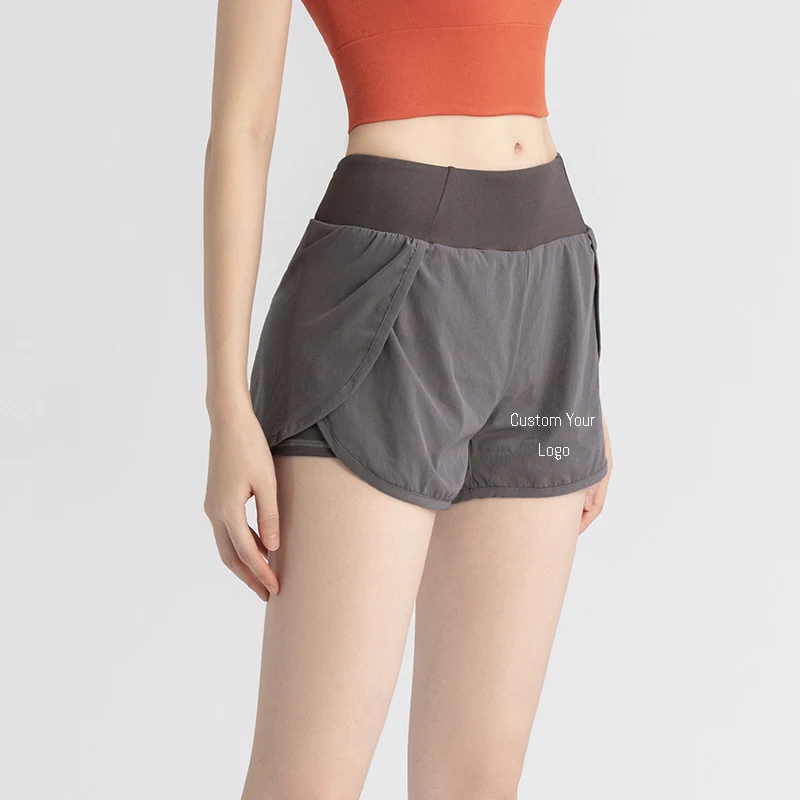 Customizable Shorts Women's Anti-Light Side Pockets Quick Dry Loose Hot Pants Casual Sports Running Fitness Yoga Thin Shorts