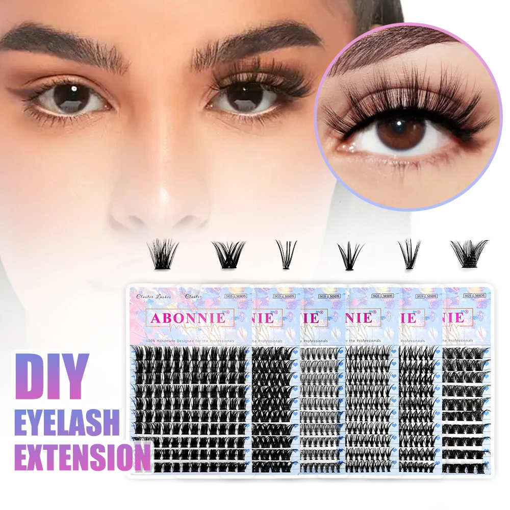 ABONNIE DIY ресницы отдельные кластерные пушистые наращивание ресниц кластеры 5D VV