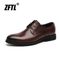 zftl mens business dress shoes genuine leather oxfords spring new top layer cowhide british formal shoes work commuter shoes