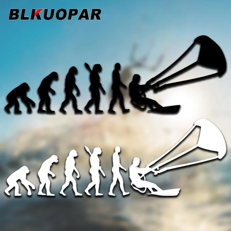 

BLKUOPAR, эволюция кайтсерфинга, искусственная виниловая наклейка, устойчивая к царапинам, бампер, мотоцикл, доска для серфинга, автомобильные ...