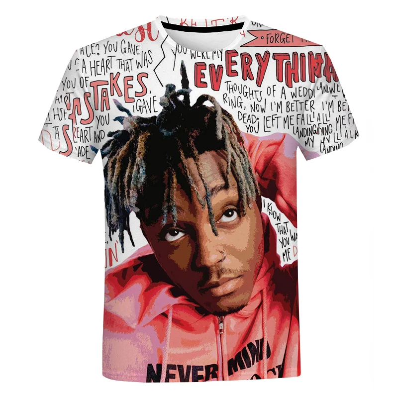 

Summer Juice WRLD 3D Print Tops Fashion Rapper Harajuku Streetwear Hip Hop T Shirt Men Women Summer Casual T-shirt Cool Tee Tops