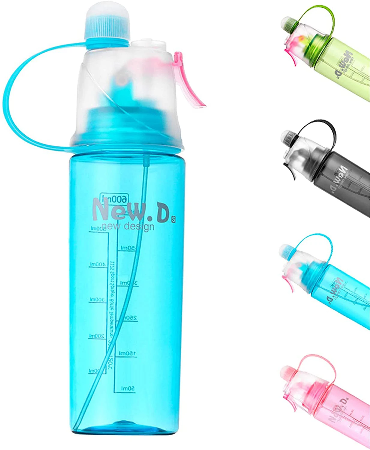 With Spray Mist Sport Bottle For Running Hiking Gym Mountaineering Sports Squirty Drinking Bottles