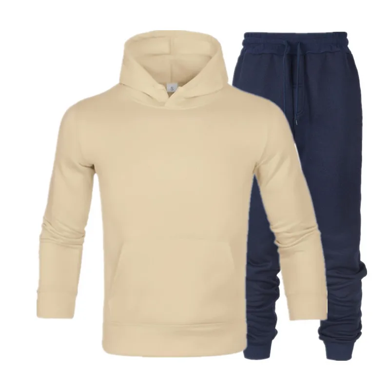 

2022 Autumn and Winter Hooded Sweater Sweatpants + 2 Sets of New Men's and Women's Casual Pants Sportswear Solid Color Pullovers