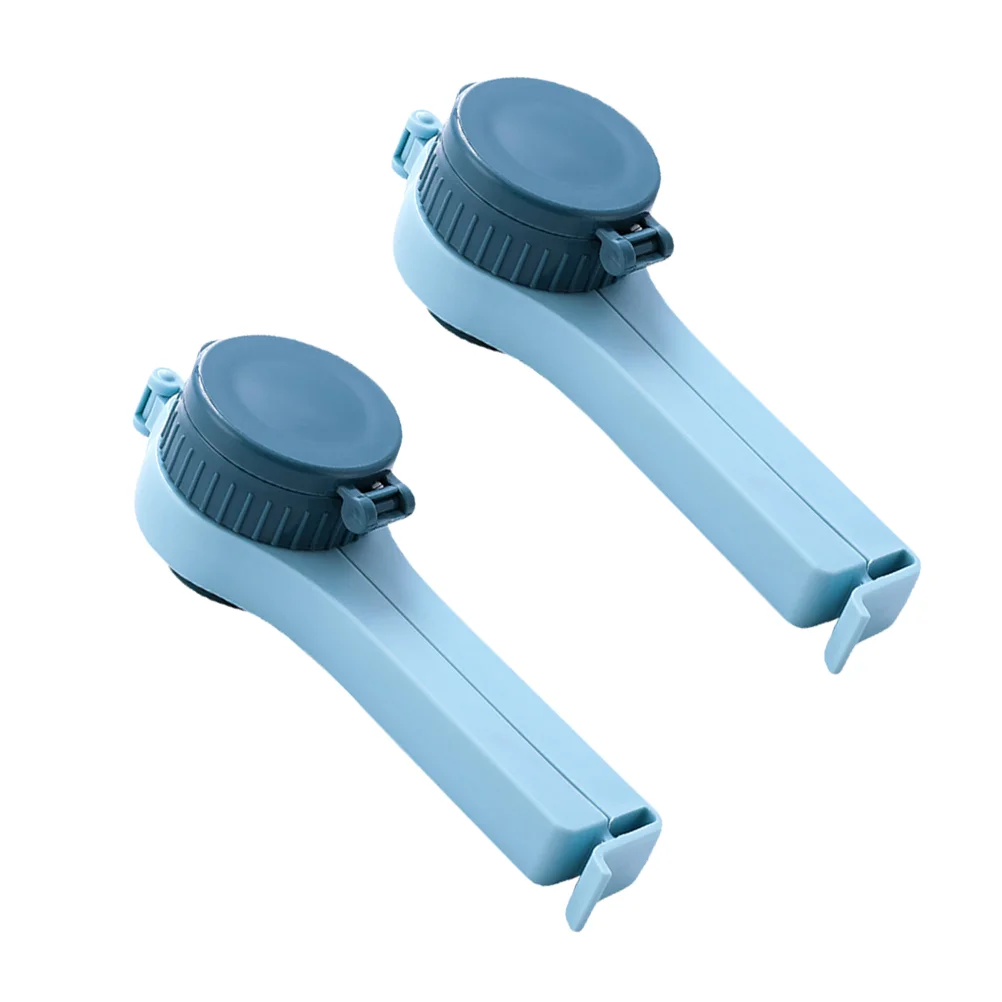 

2 Pcs Snack Food Sealing Clip Storage Kitchen Tools Bag Sealer Chip Clamp Resealer Plastic Clips Cap Coffee Pour