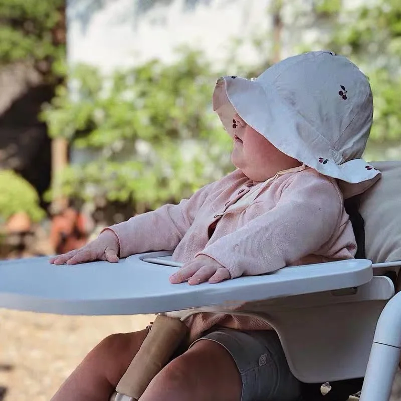 Summer baby fisherman hat flower print toddler beach sun hat children's cotton soft outer sunscreen fisherman hat