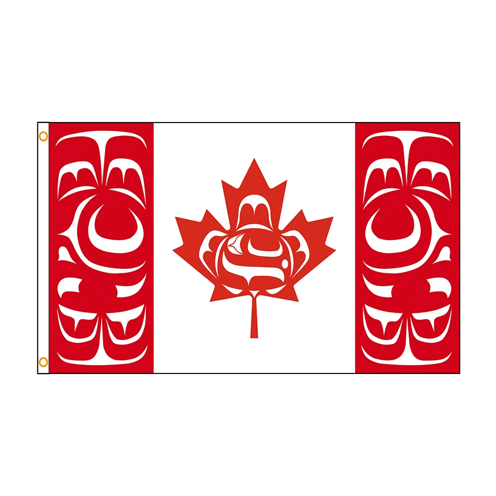 

FLAGLAND 90x150cm 3X5 Ft Canada Indigenous Flag Banner Decoration