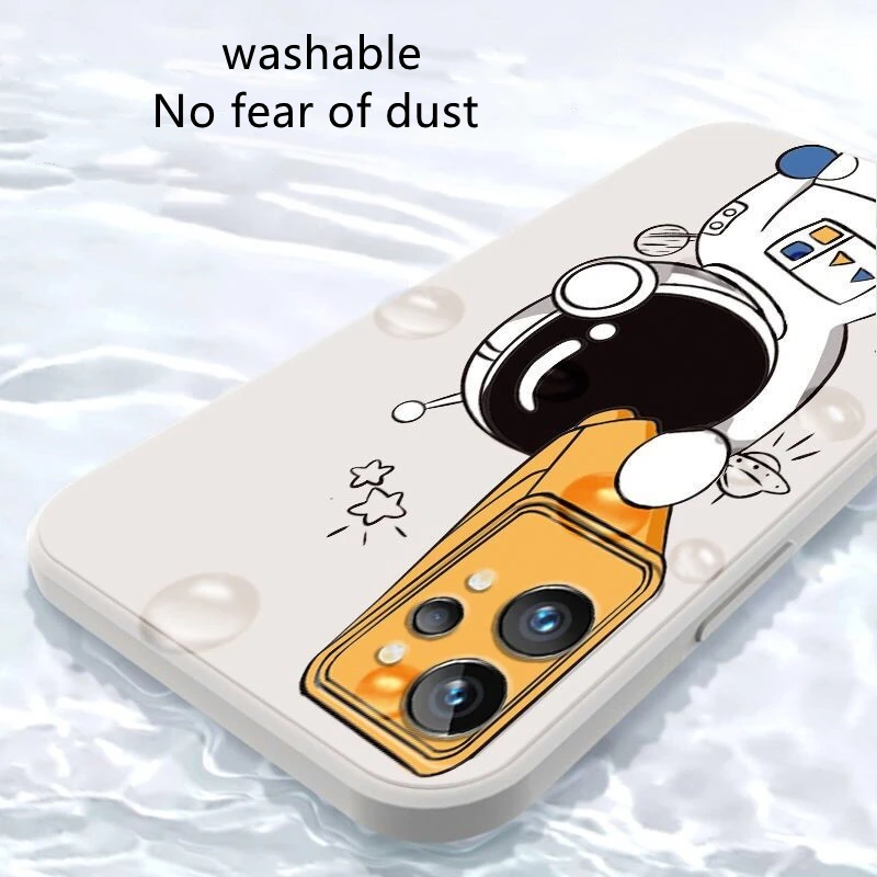 cute cartoon phone case for realme gt 2 pro cover for realme gt neo 2 t master explorer funda astronaut tpu soft silicone bumper free global shipping