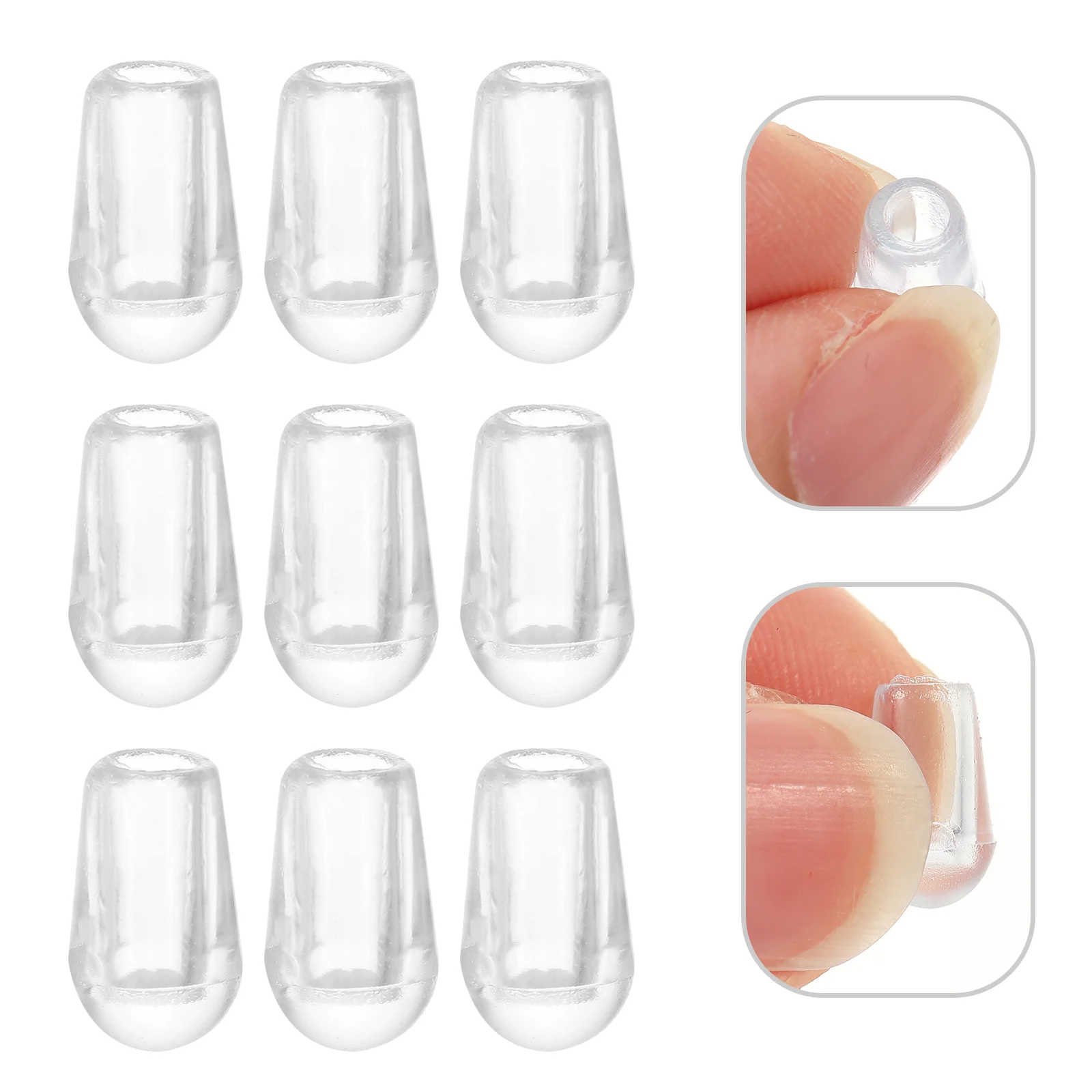 

Caps Dishwasher Rack Cover Round Tips End Kitchen Transparent Counterantiprong Tip Covers Repair Decor