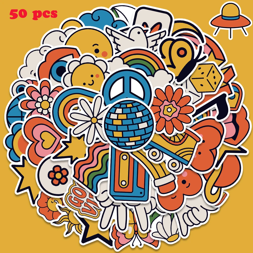 

10/50 шт., Стикеры для багажа, ноутбука, гитары, телефона