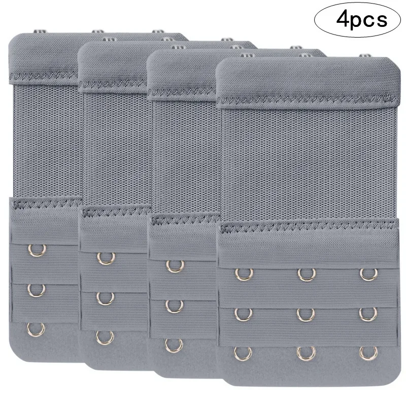 Эластичный трирядный удлинитель бюстгальтера с тремя пуговицами жемчужная