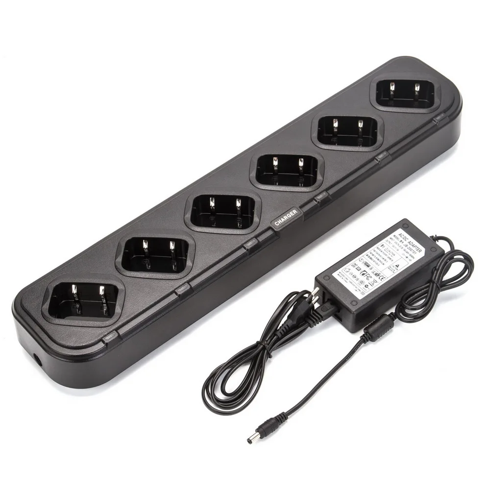 6-Way Multi-Functional Charger Adapter Rapid Charging For Baofeng A58 BF-9700 UV-XR UV-9R Plus Walkie Talkie Two Way Radio