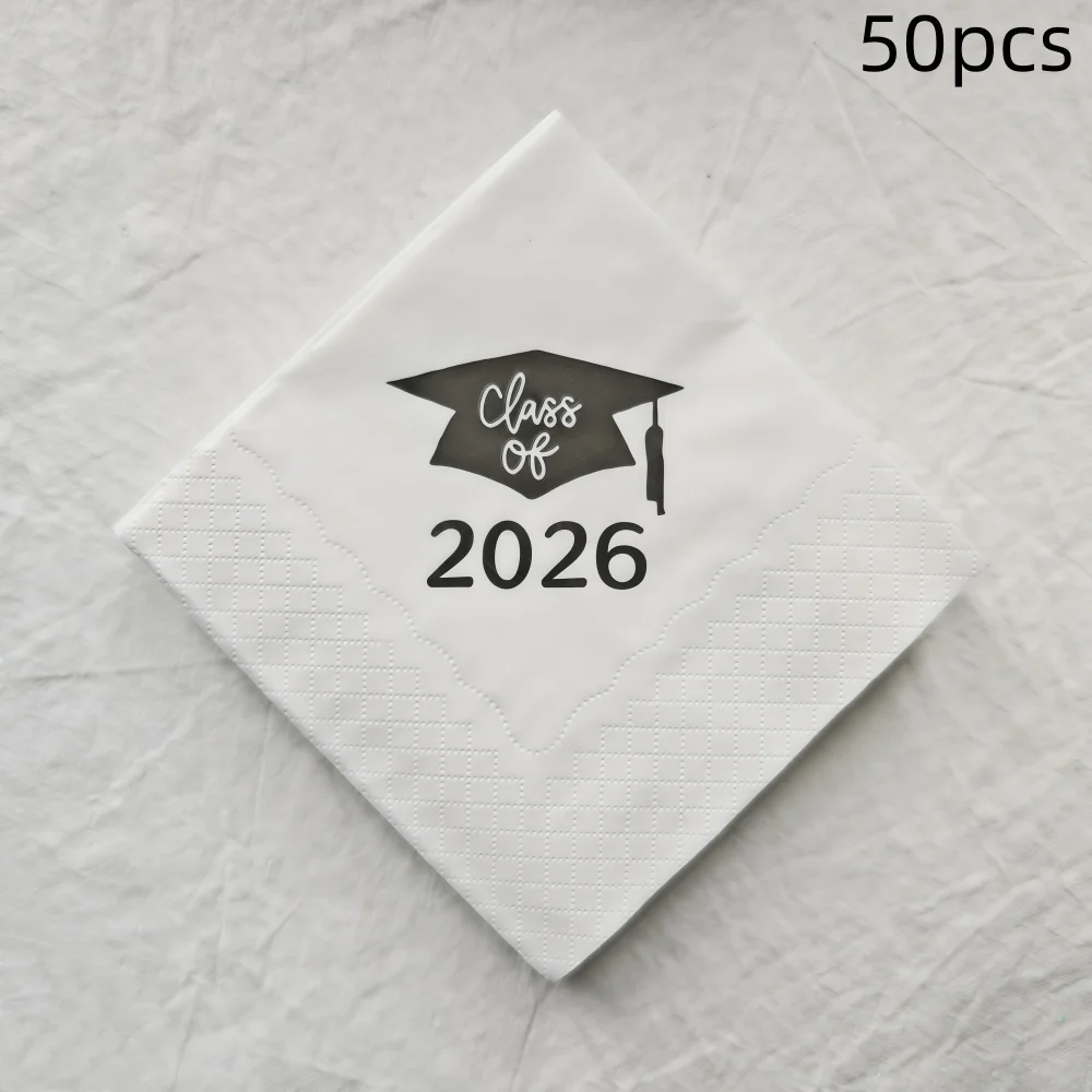 50 шт.упак. Новые салфетки для выпускного 2026 года, декоративные салфетки для выпускного сезона, для выпускной вечеринки, с надписью YOU DID IT (art.: 3920d8ea77abd) - 3920d8ea77abd