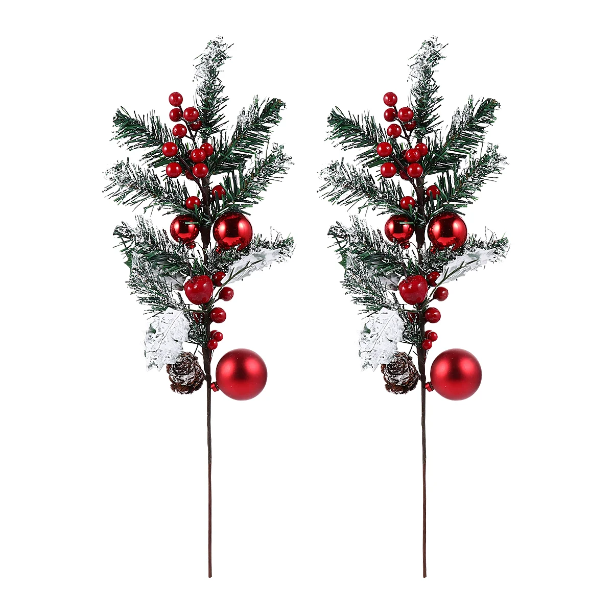 

Berry Xmas Pine Tree Branches Cones Simulation Decoration Artificial Christmas Adornment
