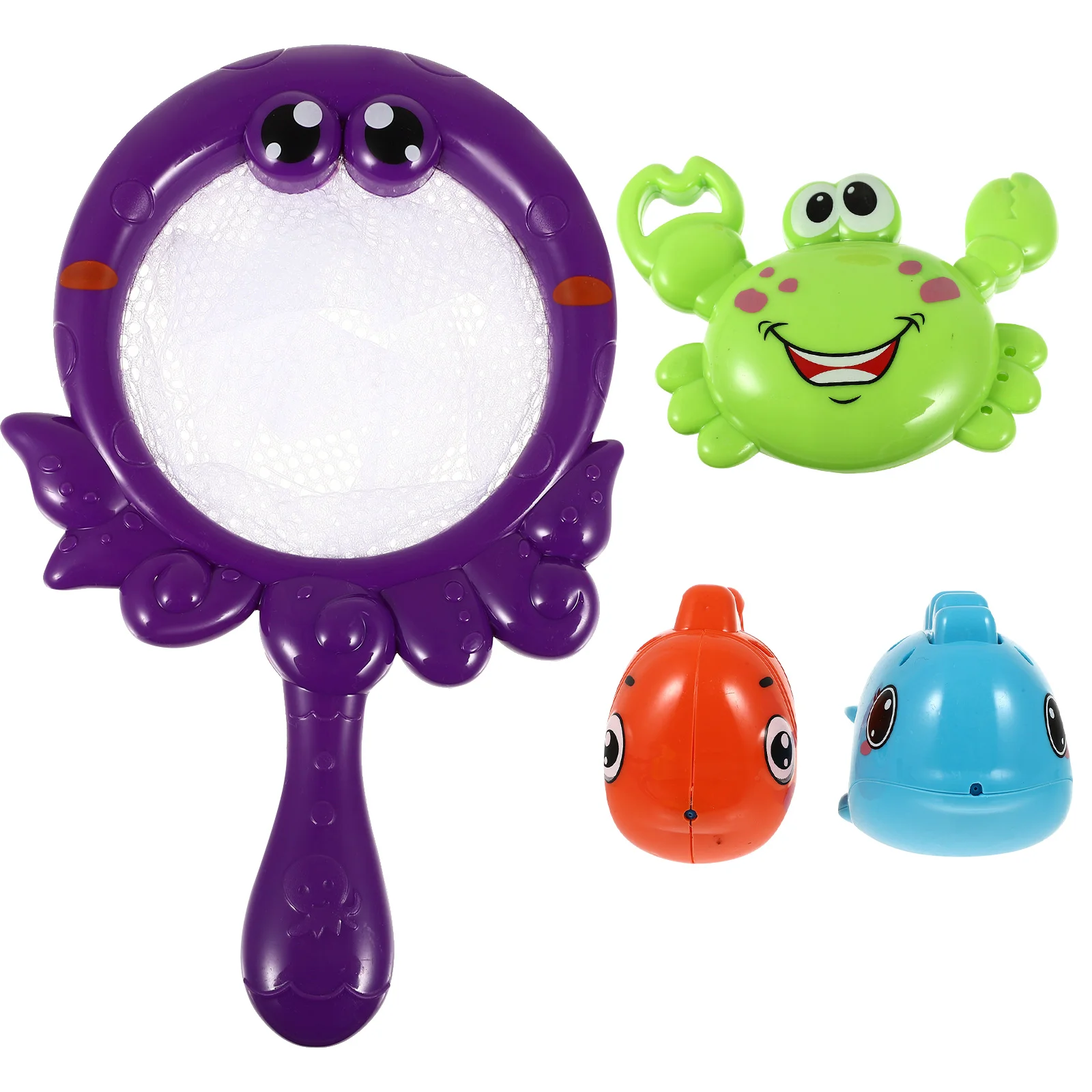

4Pcs Bath Fishing Floating Squirt Fish Net Bathtub Pool Bath Plaything