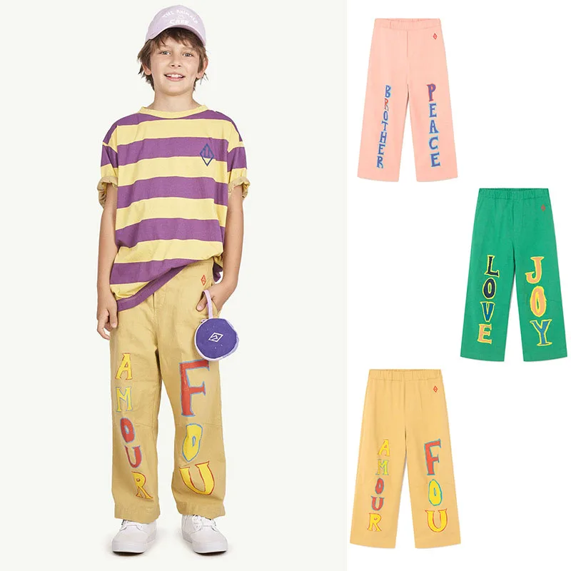 

EnkeliBB TAO Kids Boy and Girls Casual Pants Wide leg Style Child Brand Designer Bottoms For Spring Summer Toddler Casual Bottom