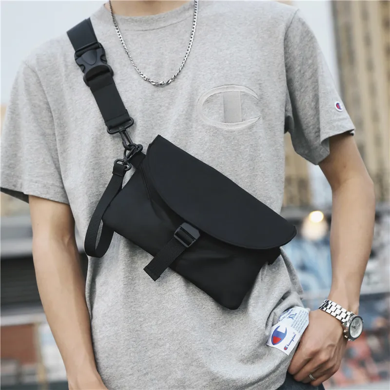 

Waterproof Men Fashion Shoulder Bag Nylon Solid Color Messenger Bags Phone Pouch Unisex Men Handbag Casual Men Crossbody Bag