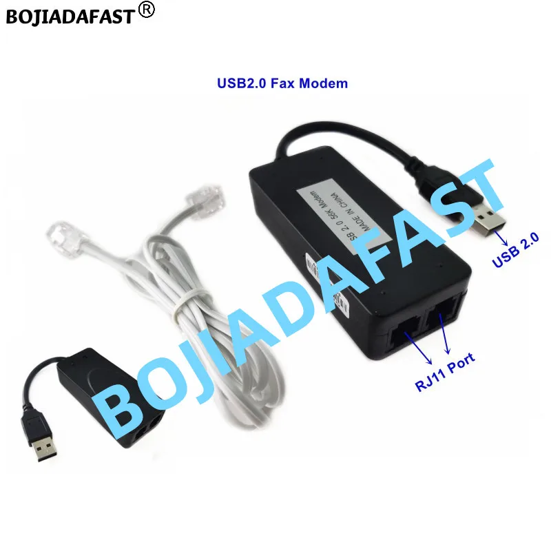 USB Fax Modem RJ11 Port 56K Dial Up Eastfax Aofax V.92 V.90 Support Win XP/7/8/10/11/Linux