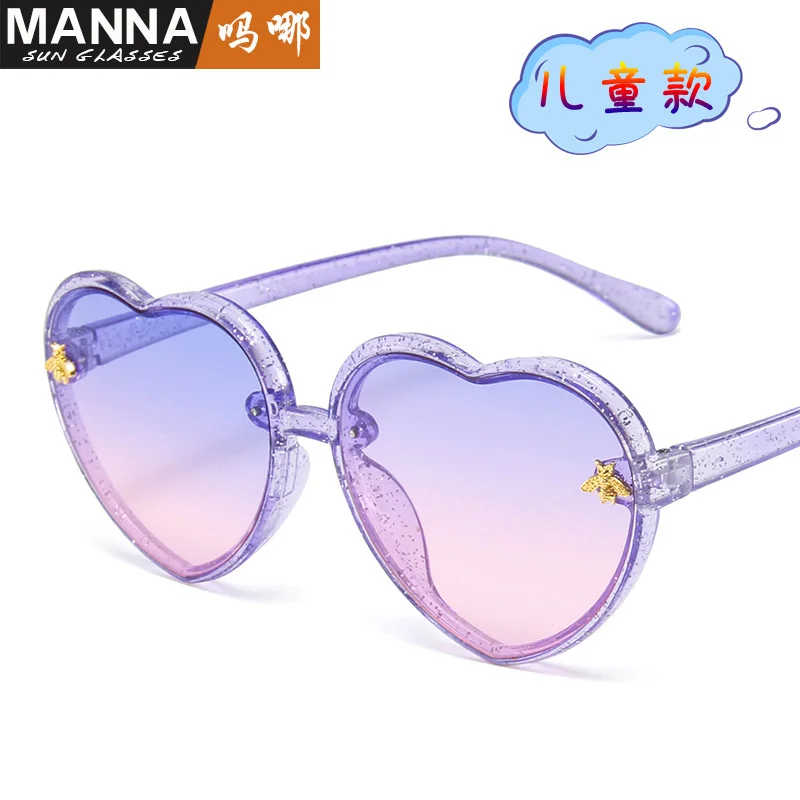 

Детские солнцезащитные очки сияющие любовь прозрачная цветная оправа блестящие солнцезащитные очки детские игровые фотоочки