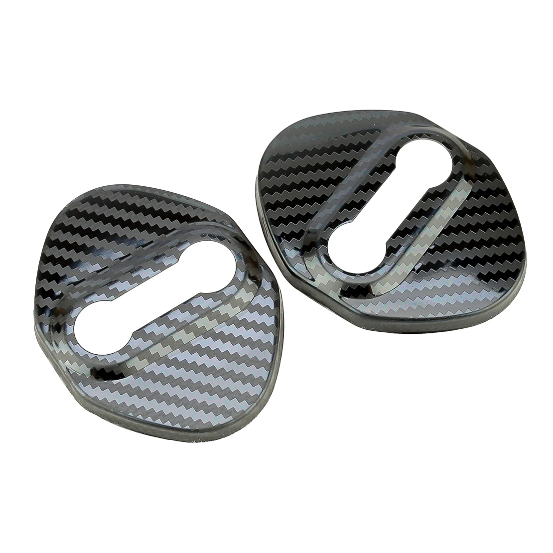 4 шт. черная защитная пряжка для дверного замка из углеродного волокна накладка