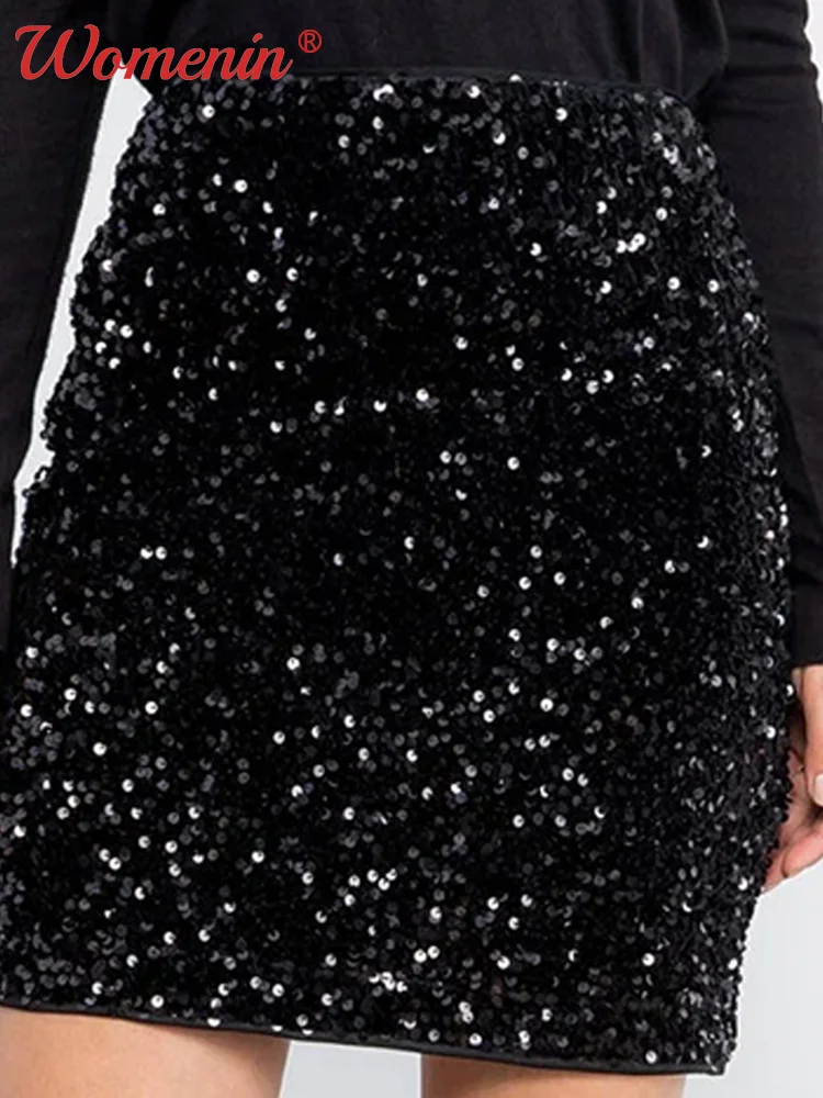 Женская мини-юбка с высокой талией привлекательная облегающая трапециевидная