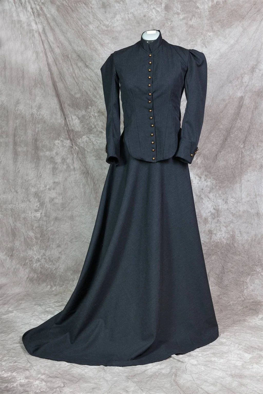 

1870th Medieval Victorian Steampunk Gothic Dress Retro Walking Dress Riding Habit Vintage Costume Civil War Theatre Costume for